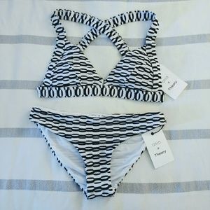 🆕 Onia x Theory black white bikini set, small